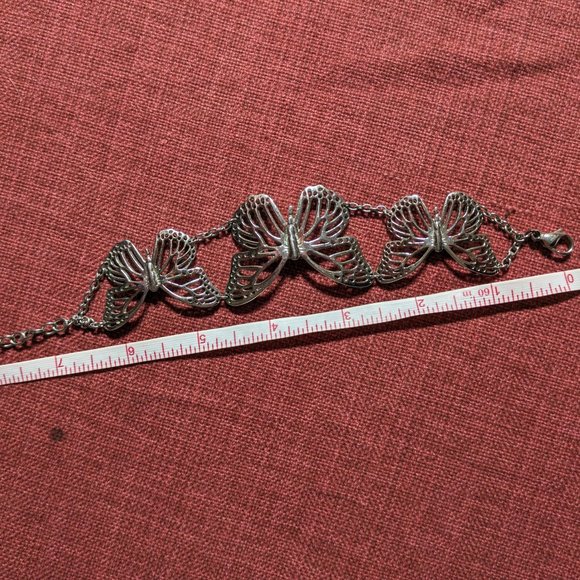 Sterling Silver Butterfly Bracelet - Picture 3 of 3